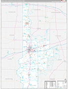 Terre Haute Wall Map Premium Style